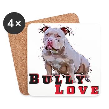 American Pocket BullyLove - Coasters (set of 4) - white - Front