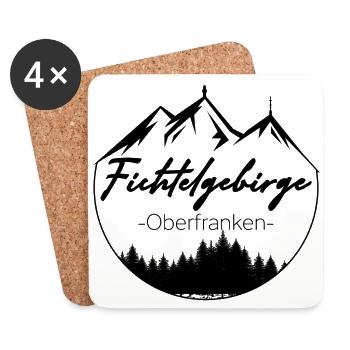 Fichtelgebirge Oberfranken Fichtelhills - Untersetzer (4er-Set) - Weiß - Vorne