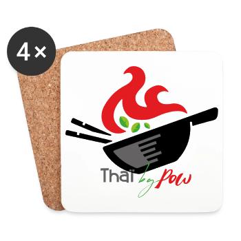 Thai By Pow - Dessous de verre (lot de 4) - blanc - Devant