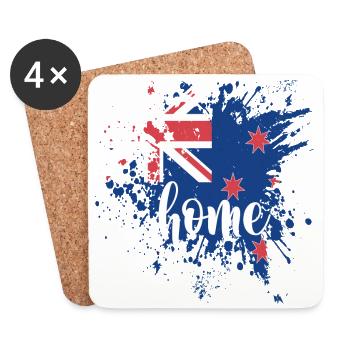 Nouvelle-Zélande home - Dessous de verre (lot de 4) - blanc - Devant