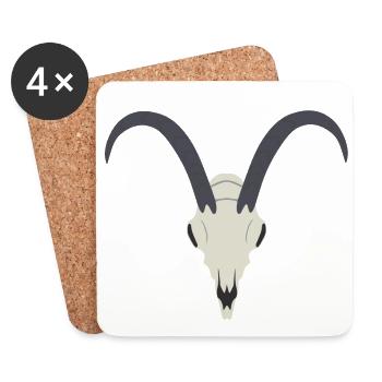Crane De Chèvre Corse - Dessous de verre (lot de 4) - blanc - Devant