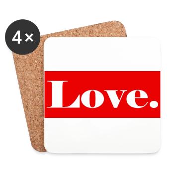 love1 - Untersetzer (4er-Set) - Weiß - Vorne