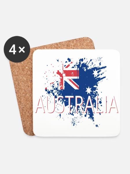Australia - Untersetzer (4er-Set) - Weiß