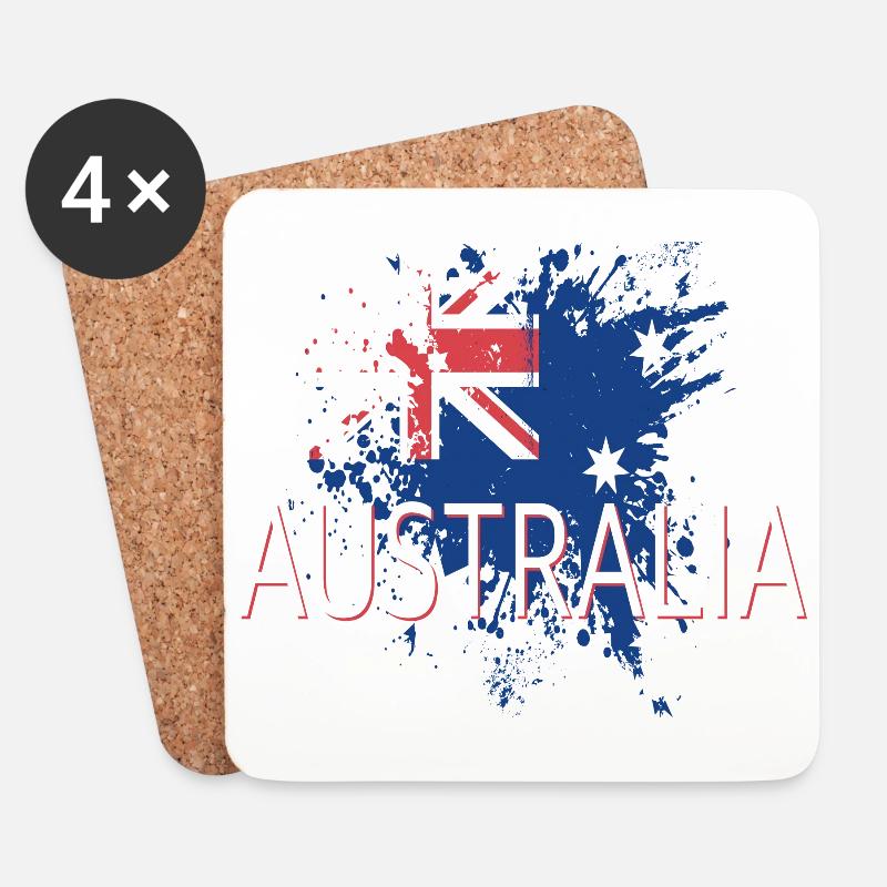 Australia - Untersetzer (4er-Set) - Weiß