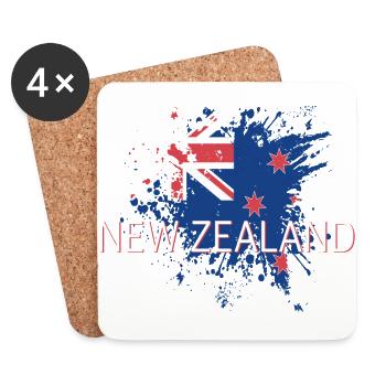 New Zealand - Coasters (set of 4) - white - Front