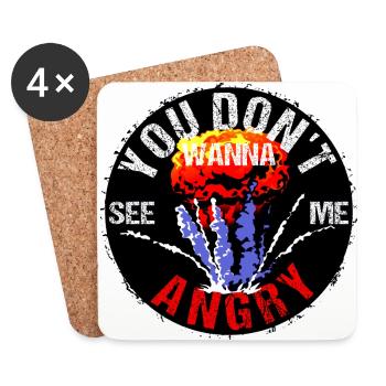 You don't wanna see me angry - Coasters (set of 4) - white - Front