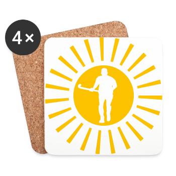 field hockey zone hockey player hockey god - Coasters (set of 4) - white - Front