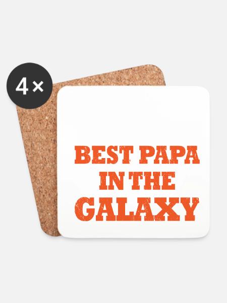 Best Dad in the Galaxy - Coasters (set of 4) - white