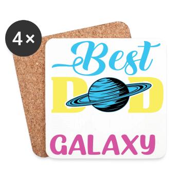 Bester Vater in der Galaxie - Untersetzer (4er-Set) - Weiß - Vorne