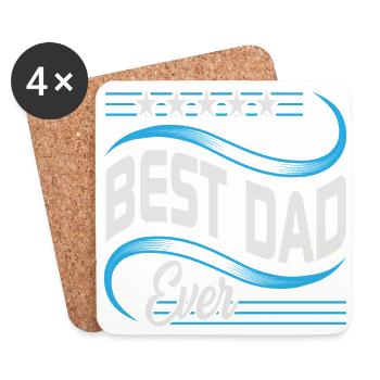 Bester Vater aller Zeiten - Untersetzer (4er-Set) - Weiß - Vorne