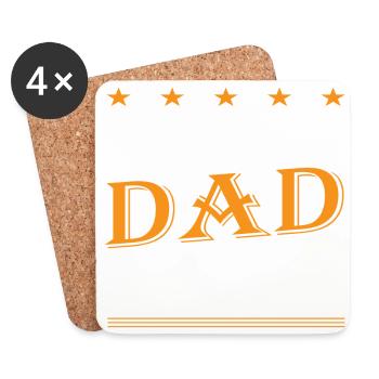 Meilleur papa de tous les temps - Dessous de verre (lot de 4) - blanc - Devant