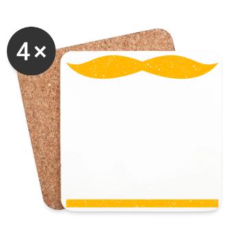 Fête des Pères - Dessous de verre (lot de 4) - blanc - Devant