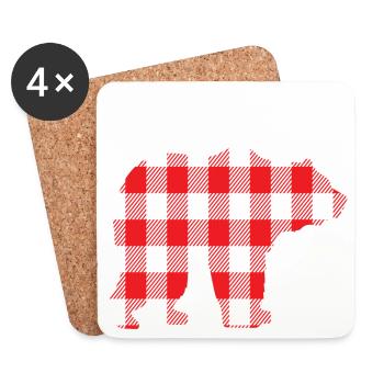 DADDY BEAR - Coasters (set of 4) - white - Front