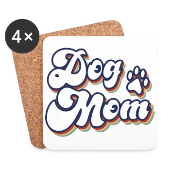 Dog Mom - Coasters (set of 4) - white - Front