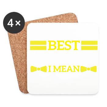 Weltweit bester Farter Mid-Range Dad- Funny Dads - Untersetzer (4er-Set) - Weiß - Vorne