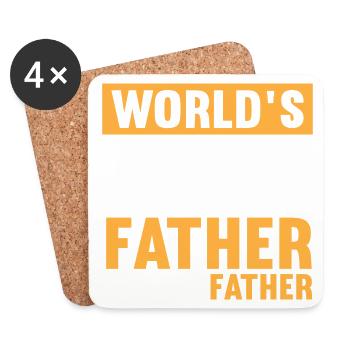 Weltweit bester Farter Mid-Range Dad- Funny Dads - Untersetzer (4er-Set) - Weiß - Vorne