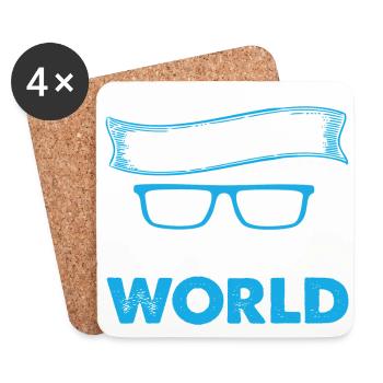 no1 dad of the world - Coasters (set of 4) - white - Front