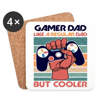 FATHER S DAY Gamer - Untersetzer (4er-Set) - Weiß - Vorne