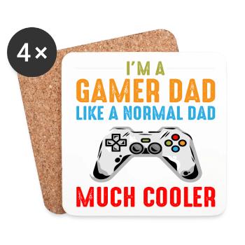 FATHER S DAY Gamer - Untersetzer (4er-Set) - Weiß - Vorne