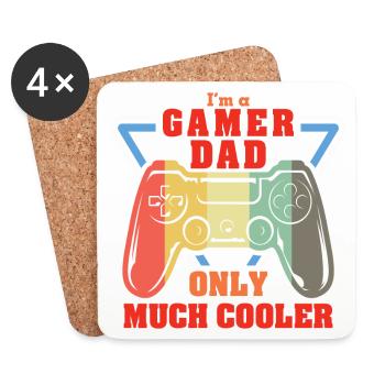 FATHER S DAY Gamer - Untersetzer (4er-Set) - Weiß - Vorne