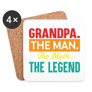 OPA MAN MASS LEGENDE - Untersetzer (4er-Set) - Weiß - Vorne