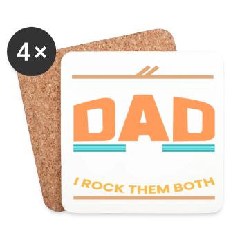 stepfather Papa - Coasters (set of 4) - white - Front