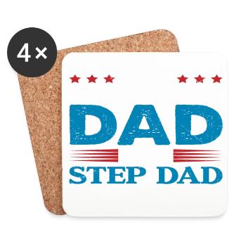 stepfather Papa - Coasters (set of 4) - white - Front