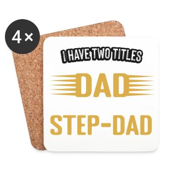 Stiefvater Papa - Untersetzer (4er-Set) - Weiß - Vorne