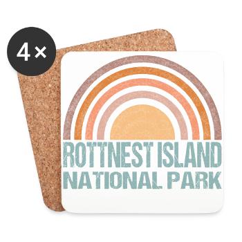 ROTTNEST ISLAND NATIONAL PARK - Untersetzer (4er-Set) - Weiß - Vorne
