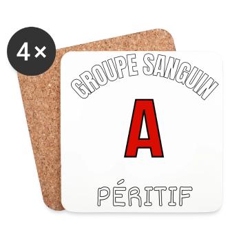 A péritif - Dessous de verre (lot de 4) - blanc - Devant