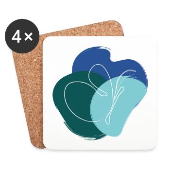 BUTTERFLY IN A STROKE - Coasters (set of 4) - white - Front