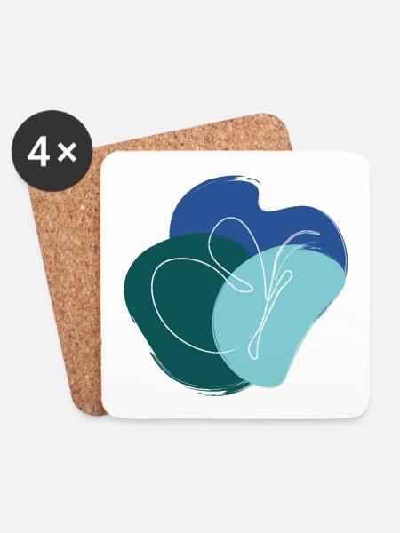 BUTTERFLY IN A STROKE - Coasters (set of 4) - white