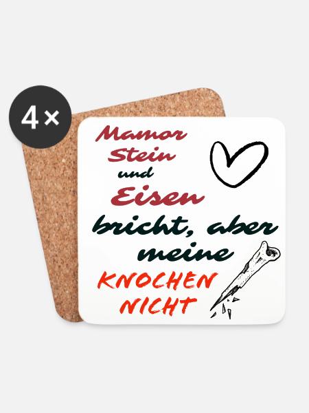 Stärke shirt - Untersetzer (4er-Set) - Weiß
