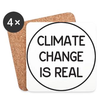 Climate change is real - Untersetzer (4er-Set) - Weiß - Vorne