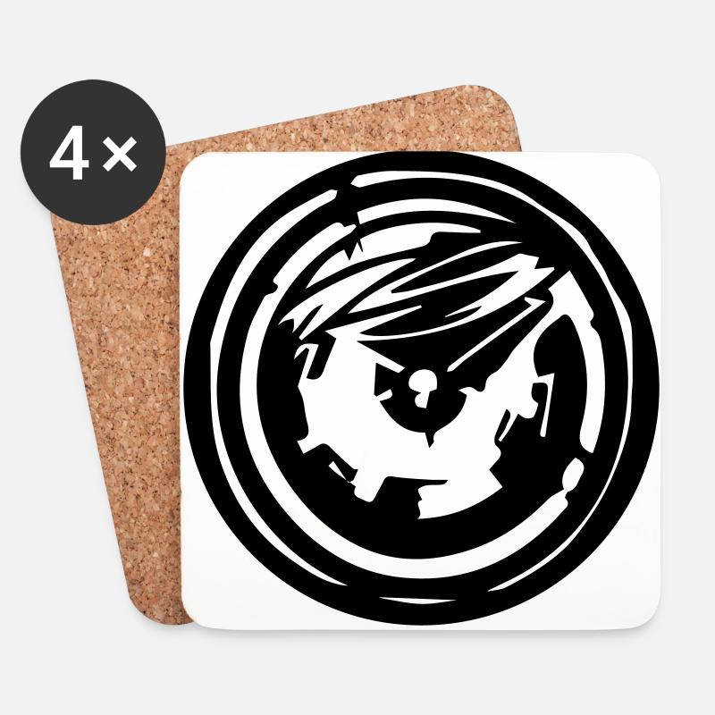 Map - Coasters (set of 4) - white