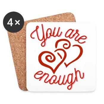 You are enough - Untersetzer (4er-Set) - Weiß - Vorne