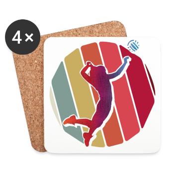 Volleyball Girl - Untersetzer (4er-Set) - Weiß - Vorne