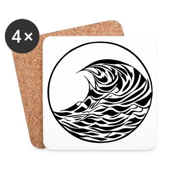 Strong Ocean - Untersetzer (4er-Set) - Weiß - Vorne