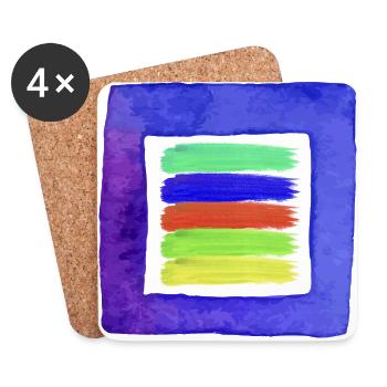 Colors of Life - Untersetzer (4er-Set) - Weiß - Vorne