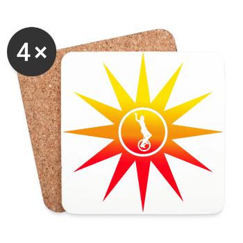 Unicycle Unicycle-Star unicyclist unicycle - Coasters (set of 4) - white - Front