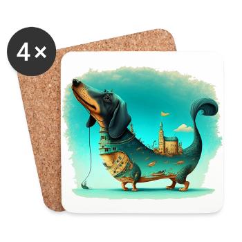 Jamnk Aquarius Résumé - Dessous de verre (lot de 4) - blanc - Devant