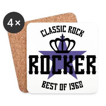 ROCKER STAR BEST OF 1960 - Coasters (set of 4) - white - Front