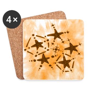 5 STARS SMILING ORANGE - Coasters (set of 4) - white - Front