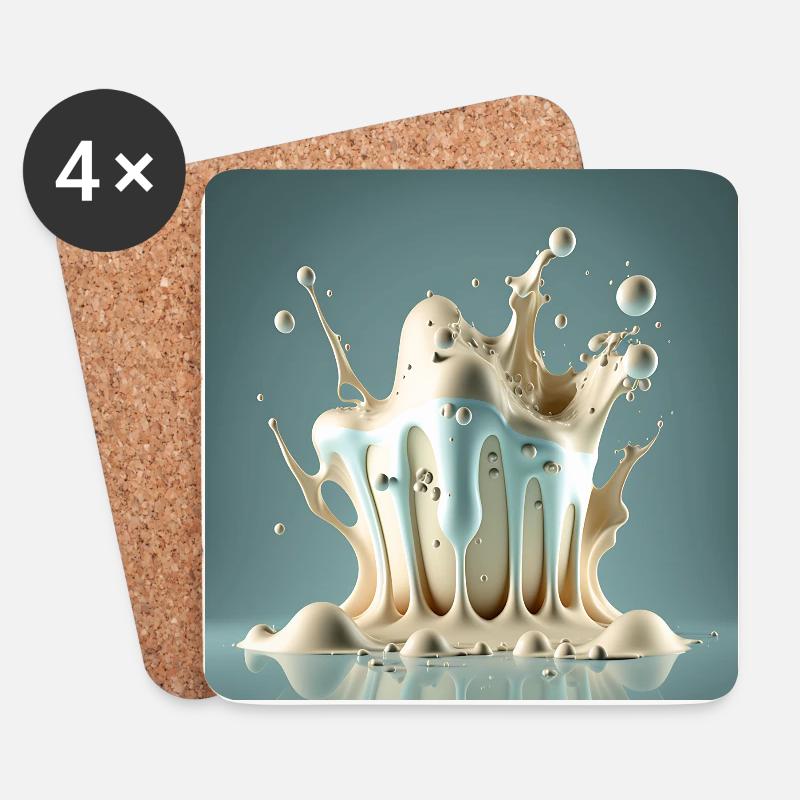 Bouncing liquid - Coasters (set of 4) - white