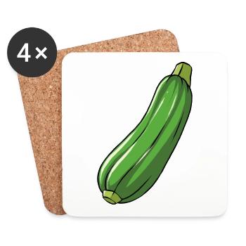 Courgette - Coasters (set of 4) - white - Front