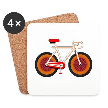 Your bike darling - Coasters (set of 4) - white - Front