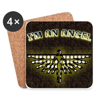 Je suis un ange - Club WoW - 2023 - Dessous de verre (lot de 4) - blanc - Devant