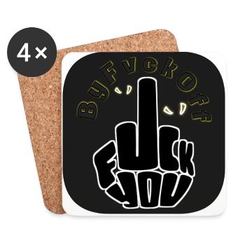 Fuck You - Club WoW - Dessous de verre (lot de 4) - blanc - Devant