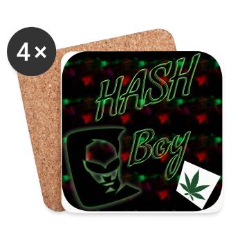 Hash Boy - Club WoW - Coasters (set of 4) - white - Front