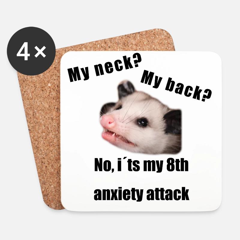 Anxiety attack #8 - Untersetzer (4er-Set) - Weiß
